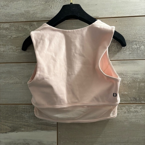 Le Ore - Andria Mesh-trimmed Recycled Stretch Sports Bra - Pink - Picture 13 of 15